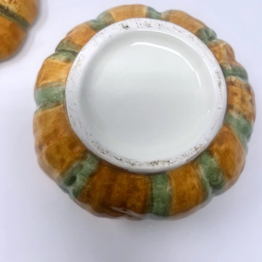 Vintage Ceramic Pumpkin Lidded‎ Serving Bowl Thanksgiving Soup Tureen
